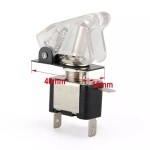 Comutator / Intrerupator metalic auto - ON si OFF, capac plastic alb